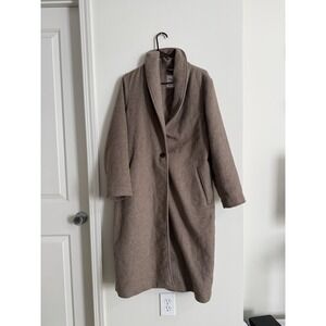 Abercrombie Fitch Women's Trench Coat Herringbone Old Money Quiet Luxury LP